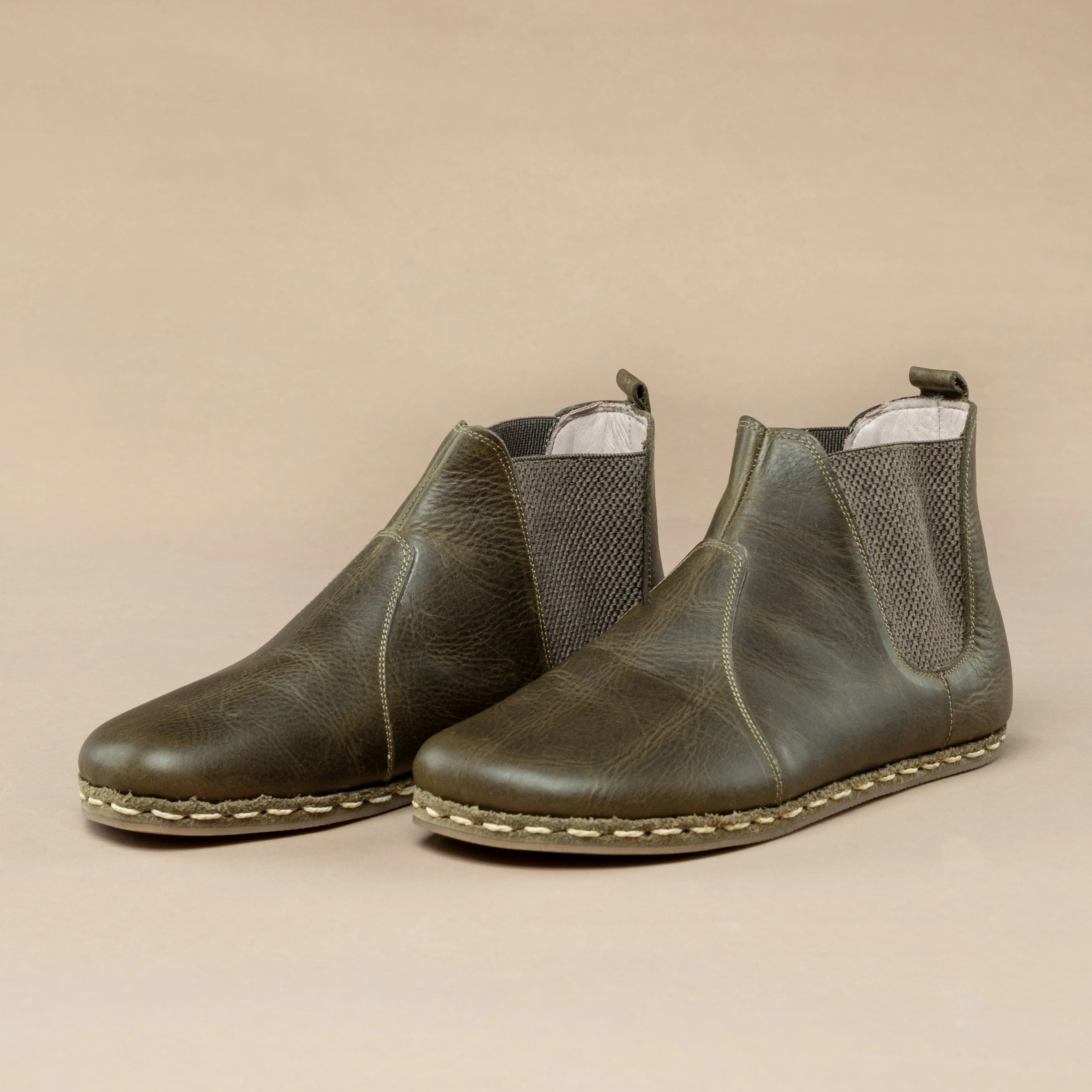 Men's Green Barefoot Chelsea Boots