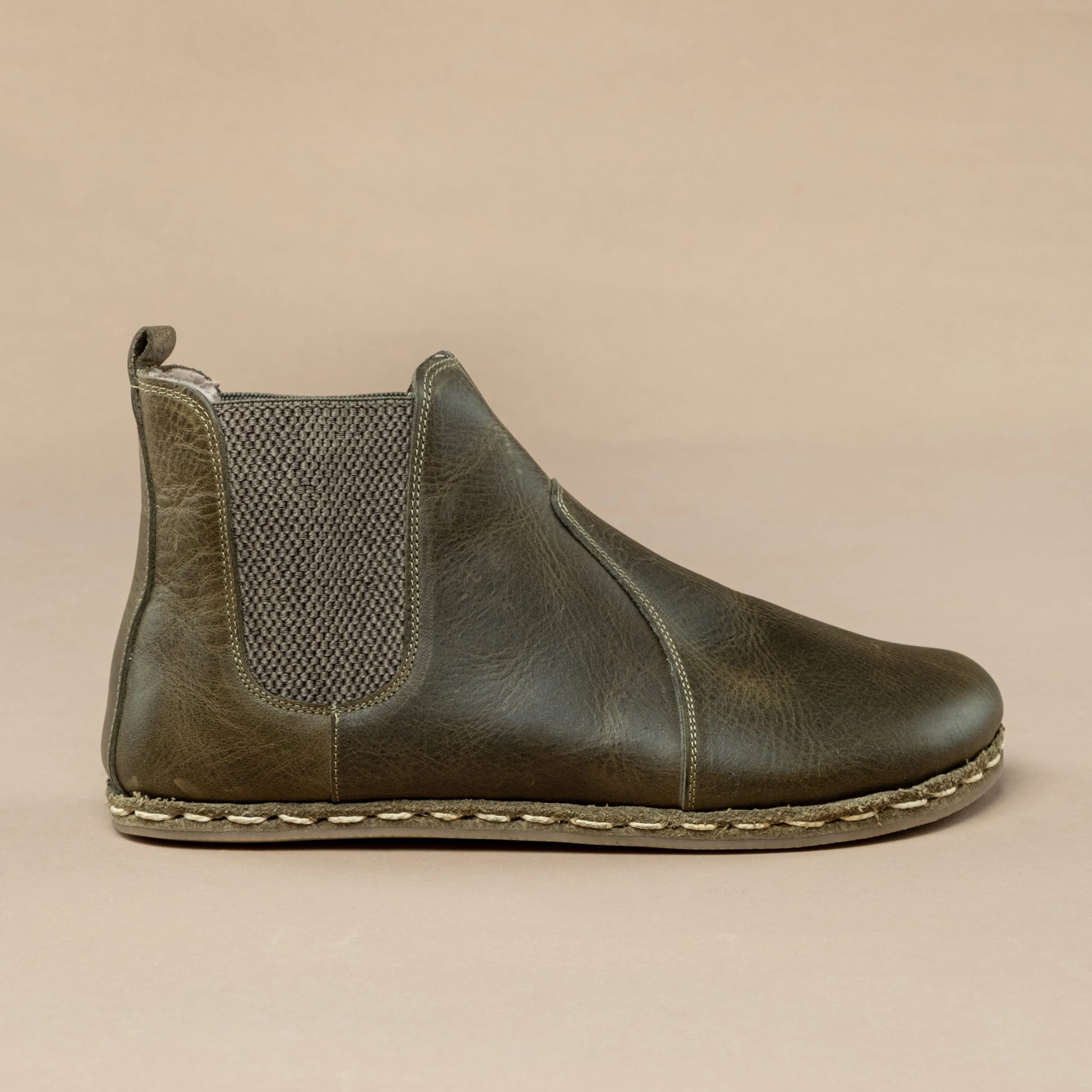 Men's Green Barefoot Chelsea Boots