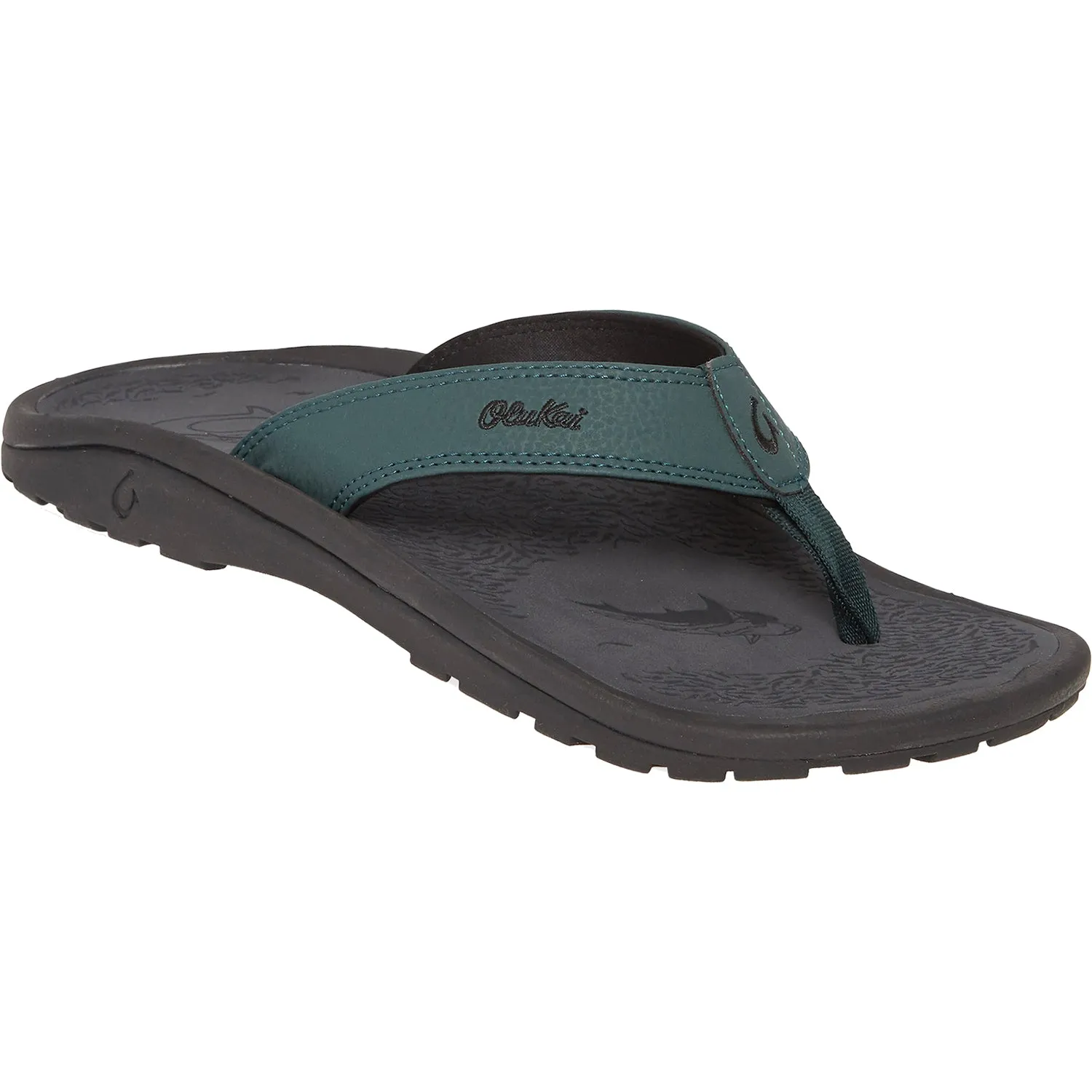 Men's OluKai Ohana Deep Green/Dark Shadow Synthetic