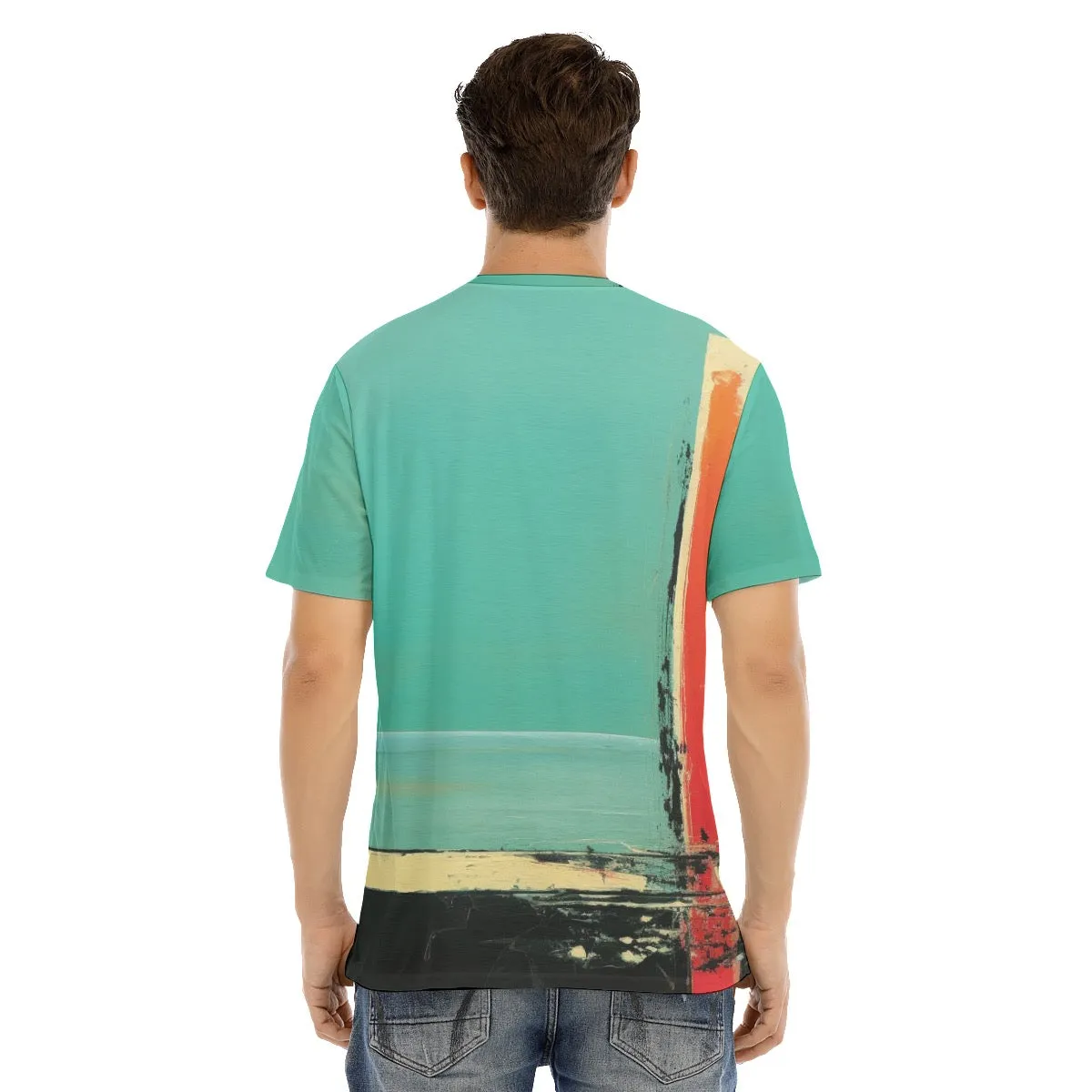 Men's Short Sleeve T-shirt With Button Closure #y148