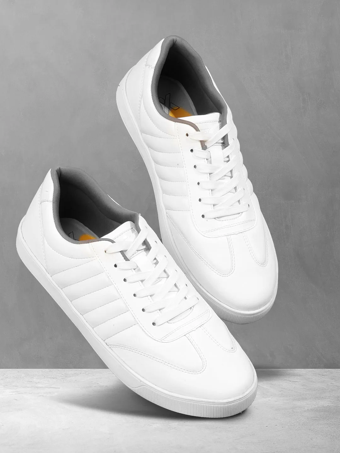 Men's White Lace Up  Sneakers IX6020