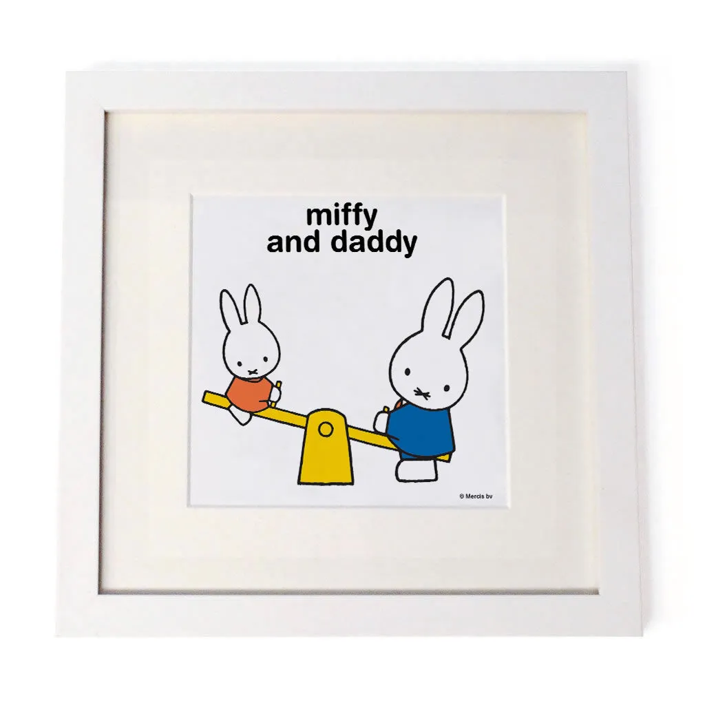 miffy and daddy Personalised Square Print