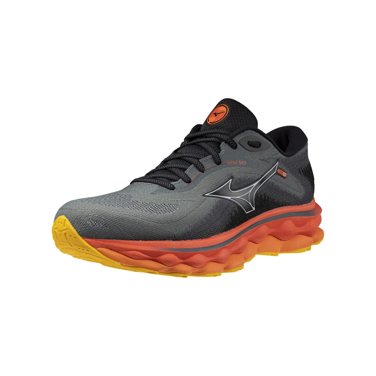 Mizuno Wave Sky 7 Black Orange SS24 Sneakers