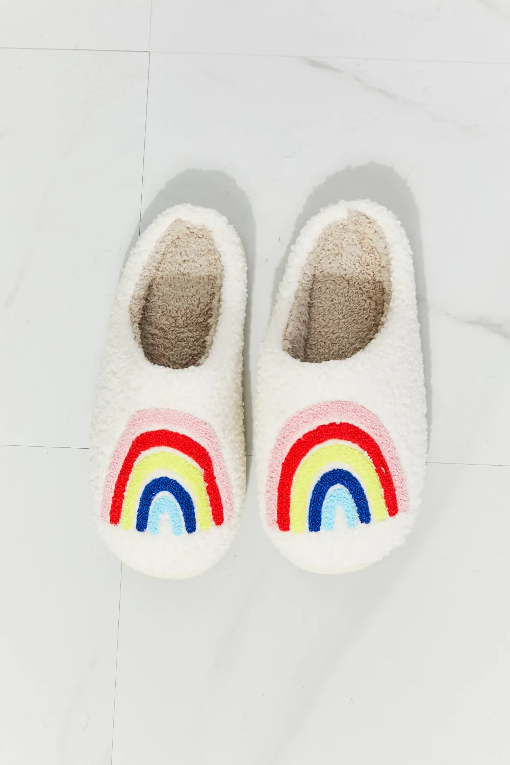 MMShoes Rainbow Plush Slipper - Ships from The US