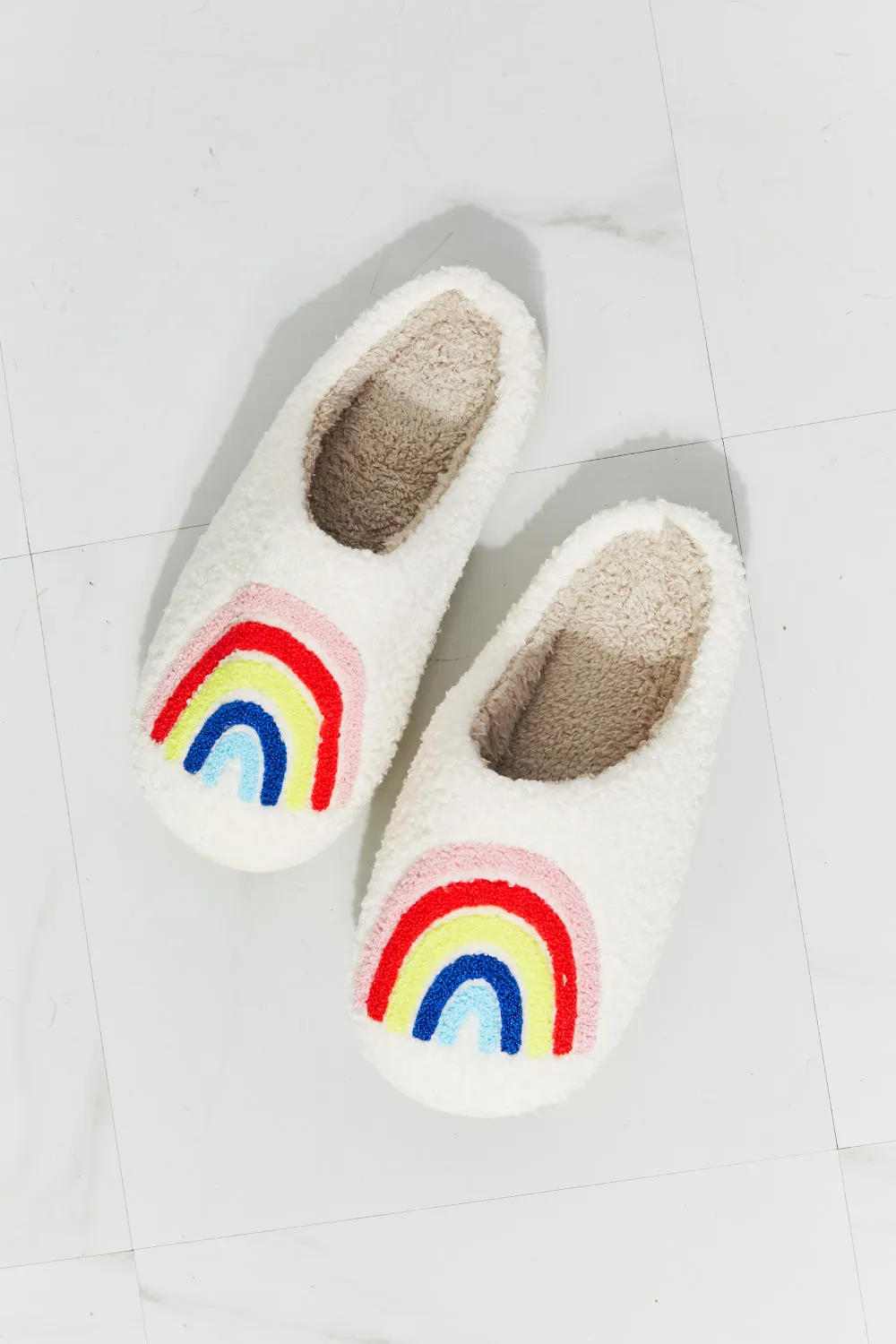 MMShoes Rainbow Plush Slipper - Ships from The US