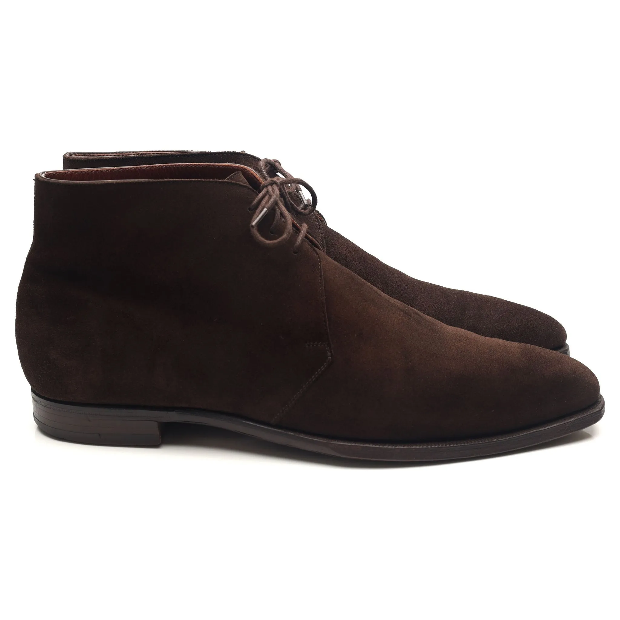 'Nathan' Dark Brown Suede Chukka Boots UK 9 E