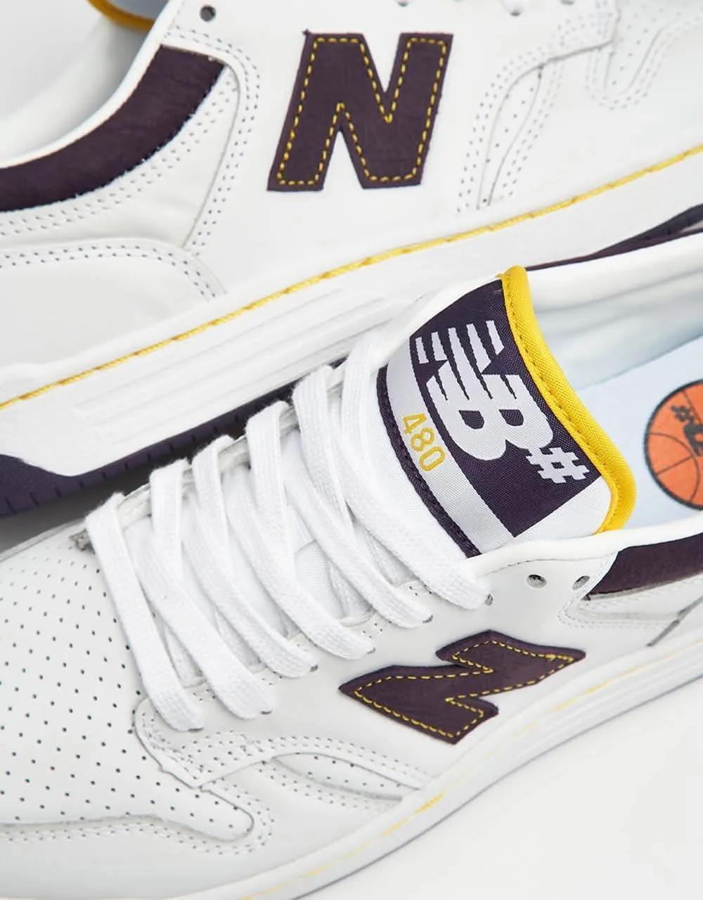 New Balance Numeric 480 Skate Shoes - White/Purple