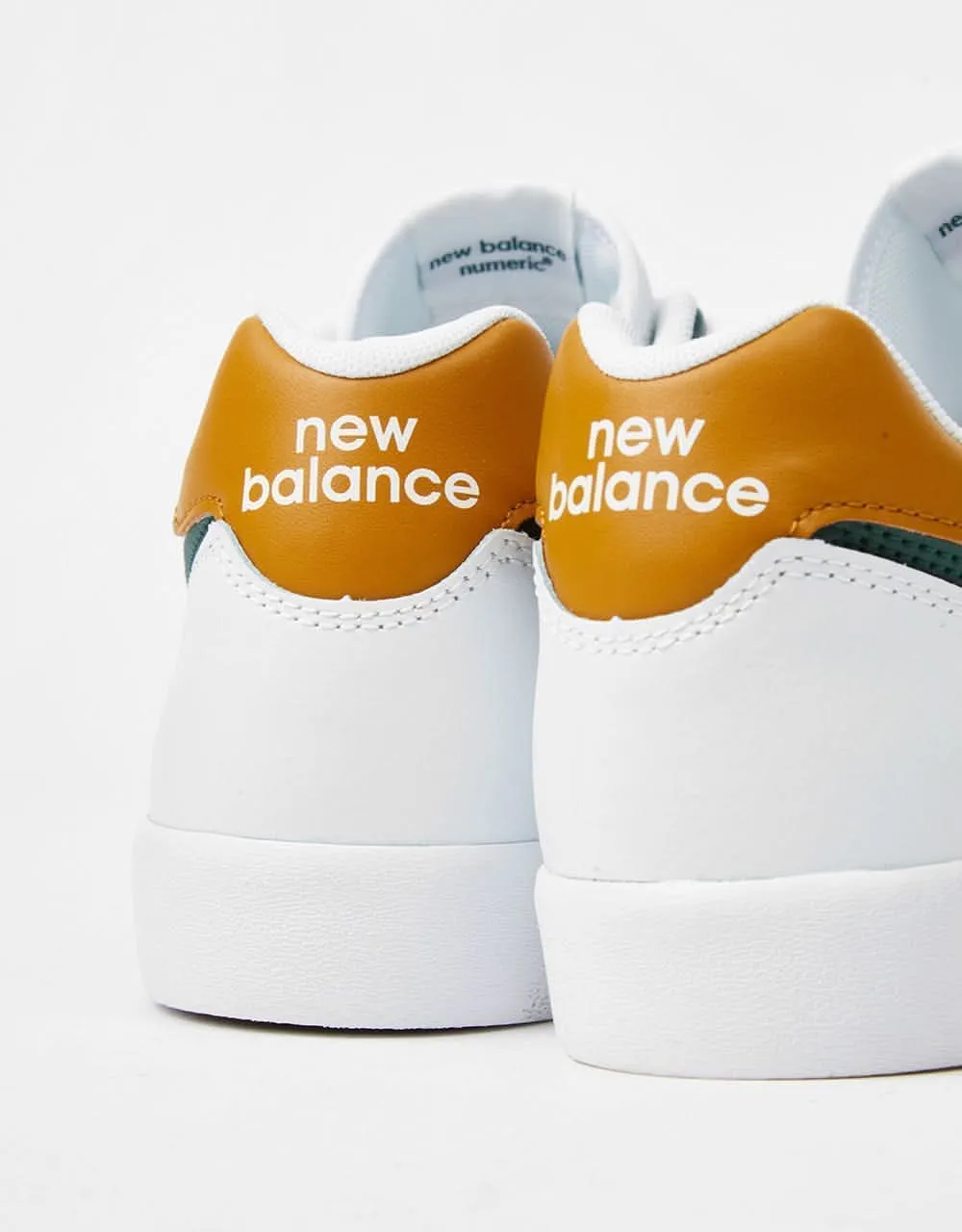 New Balance Numeric 574 Vulc Skate Shoes - White/Forest