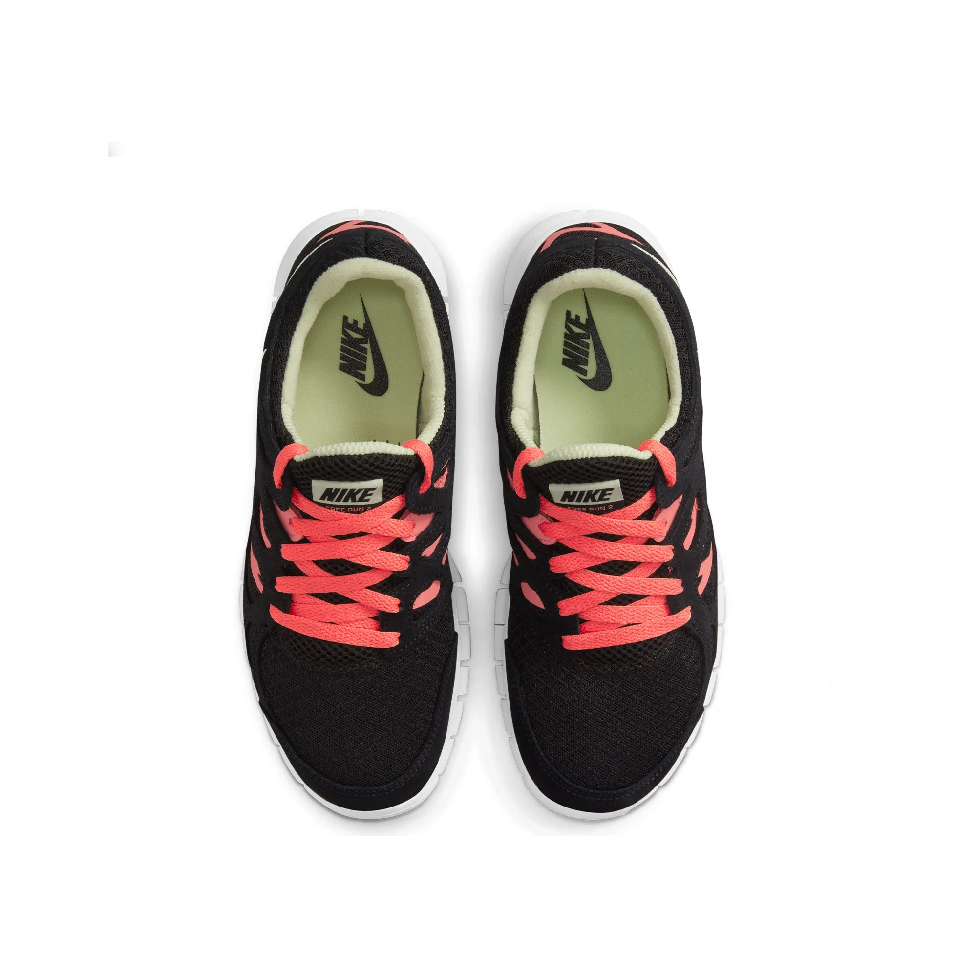 Nike Womens Free Run 2 Shoes 'Black/Lime/Ember'