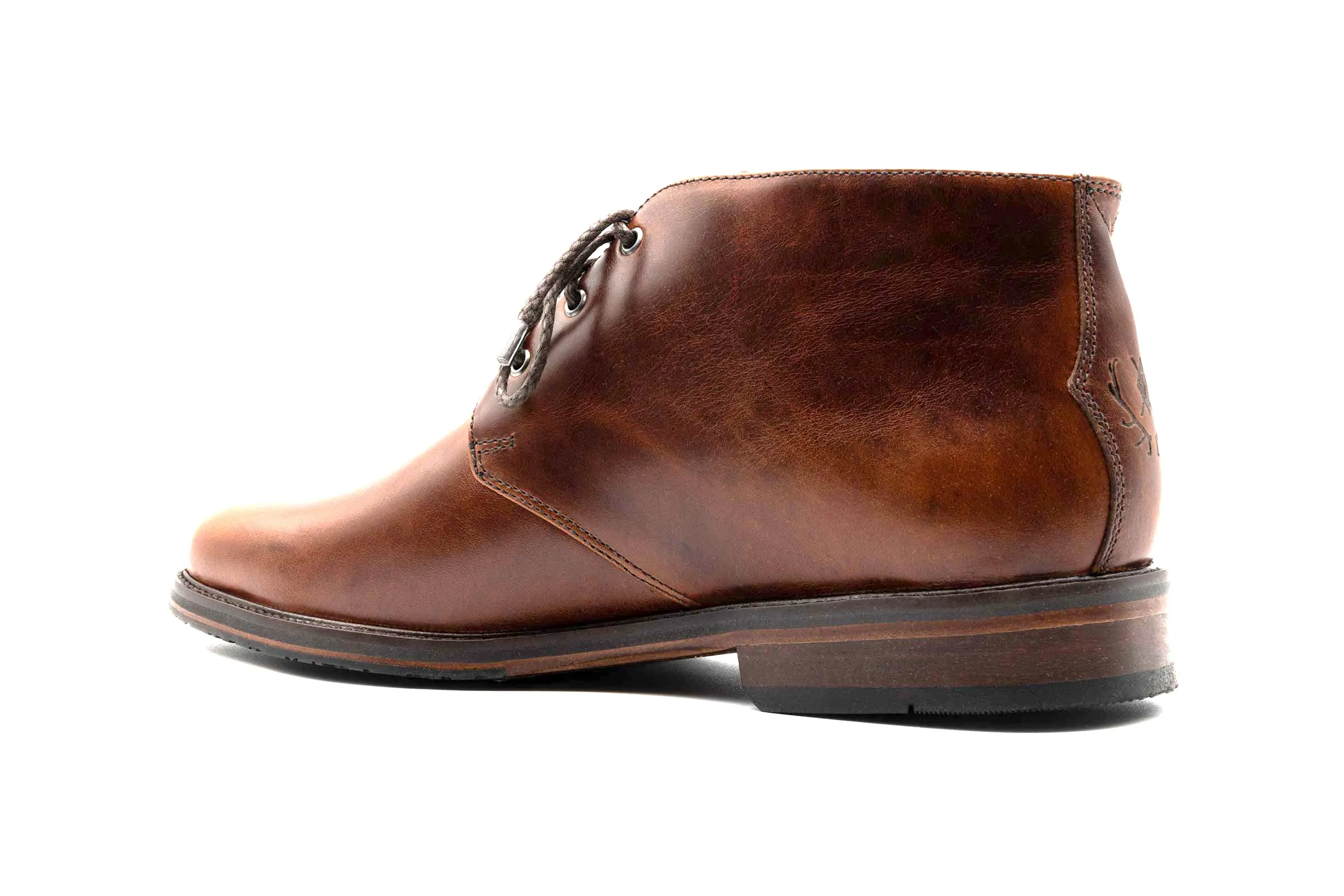 Old Row Oiled Saddle Leather Chukka Boots - Cigar