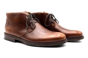 Old Row Oiled Saddle Leather Chukka Boots - Cigar