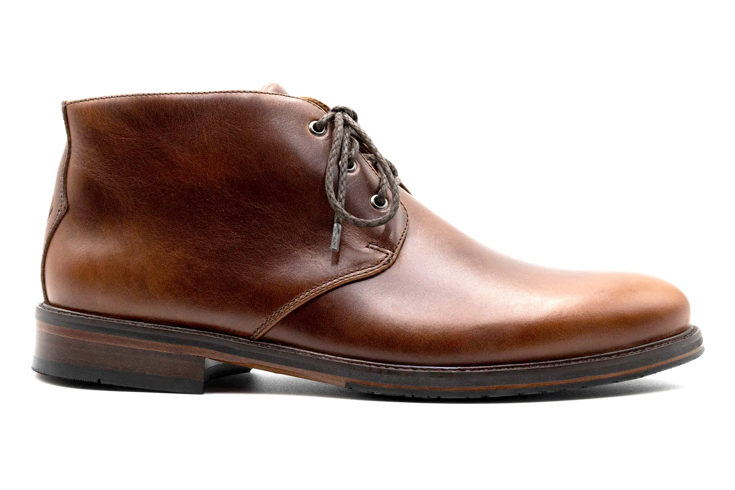 Old Row Oiled Saddle Leather Chukka Boots - Cigar