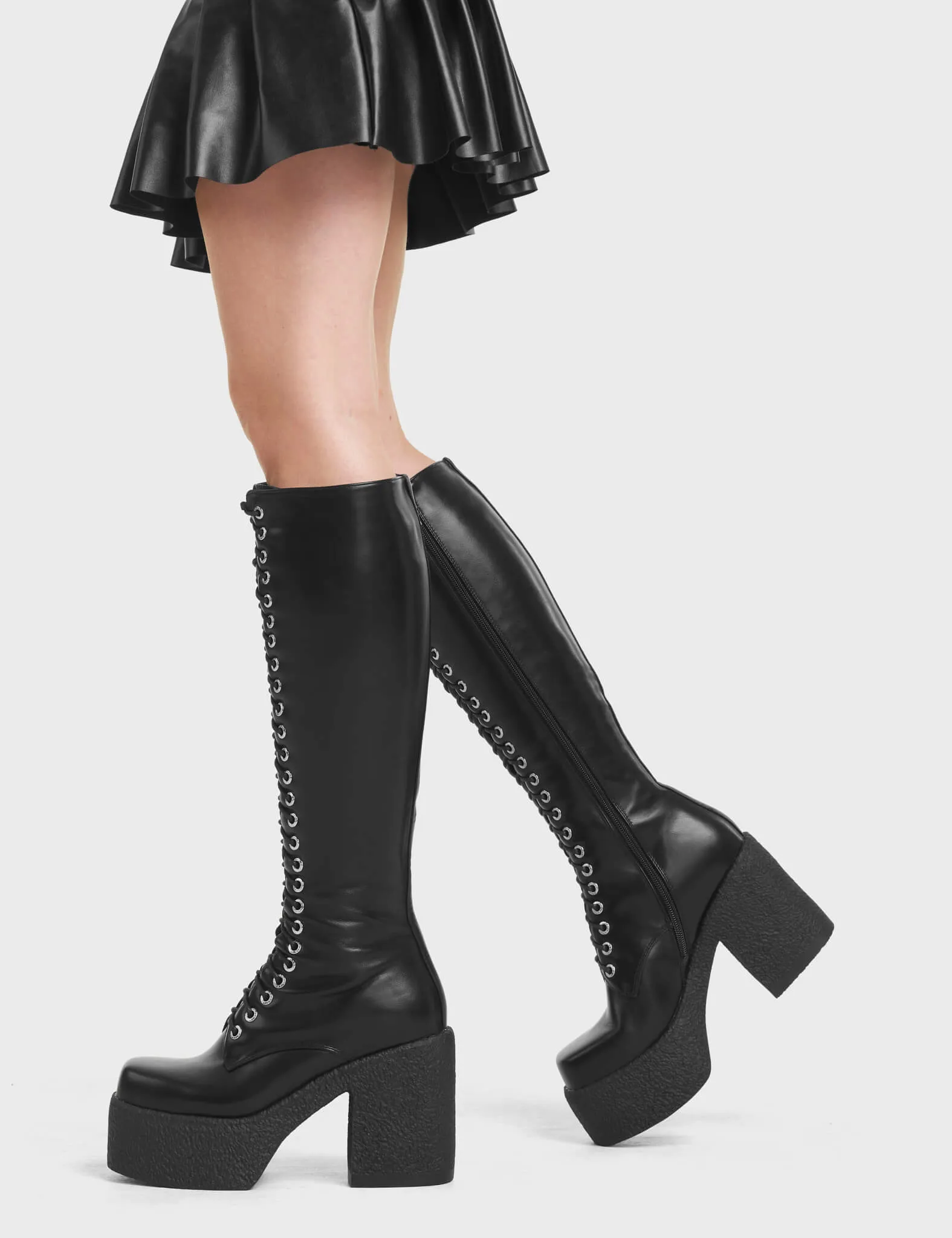 On Smoke Platform Knee High Boots