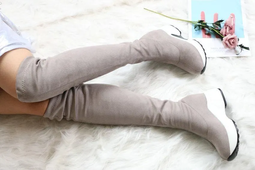 Over the Knee Winter Fabric Boots