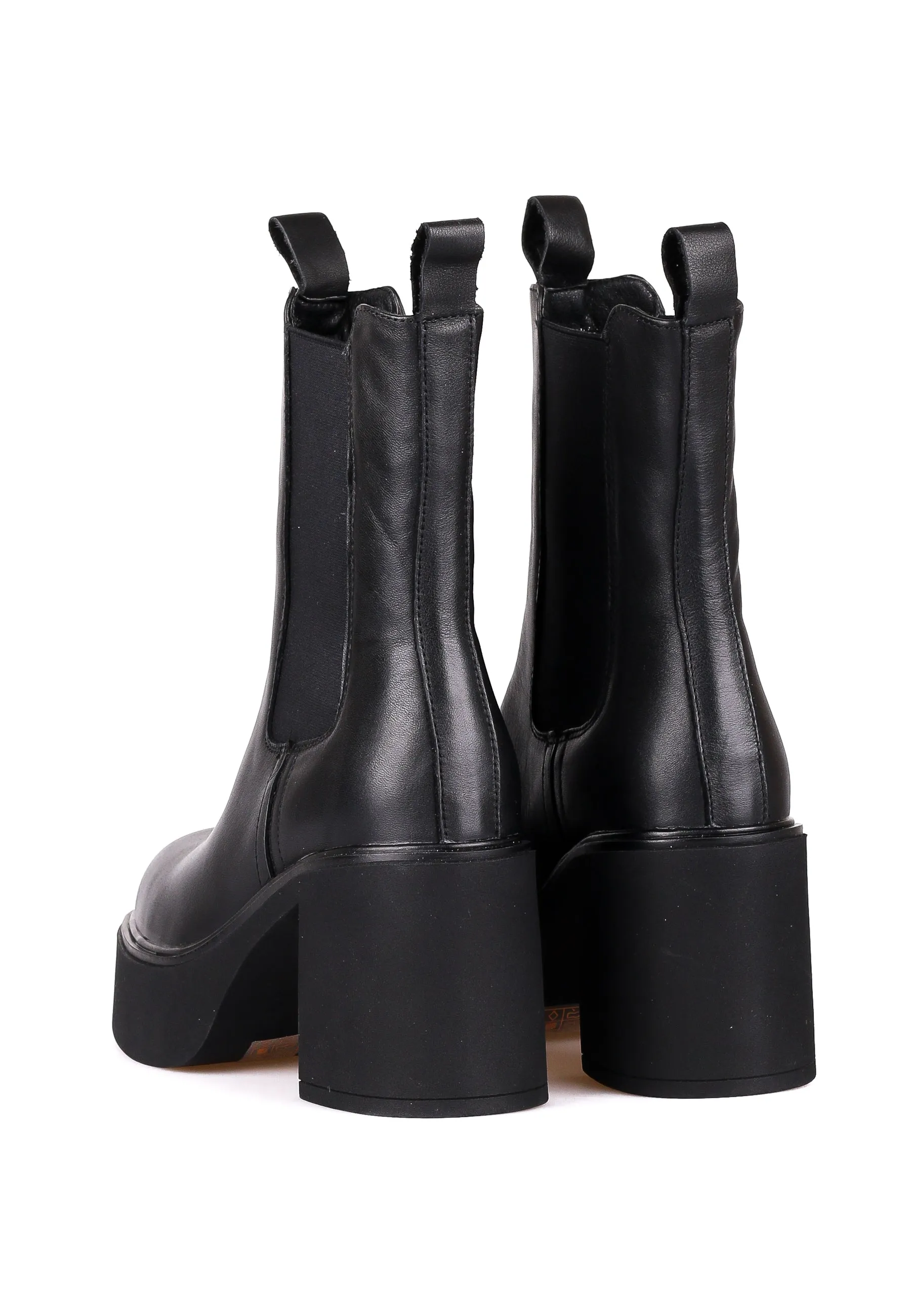 Platform Chelsea Ankle Boots - Black