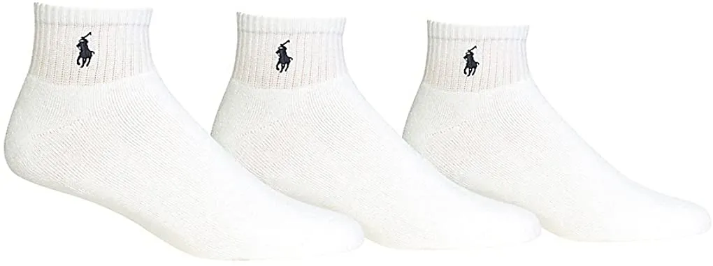 Polo Ralph Lauren Men's 3-Pack Classic Cotton Sport Quarter Socks