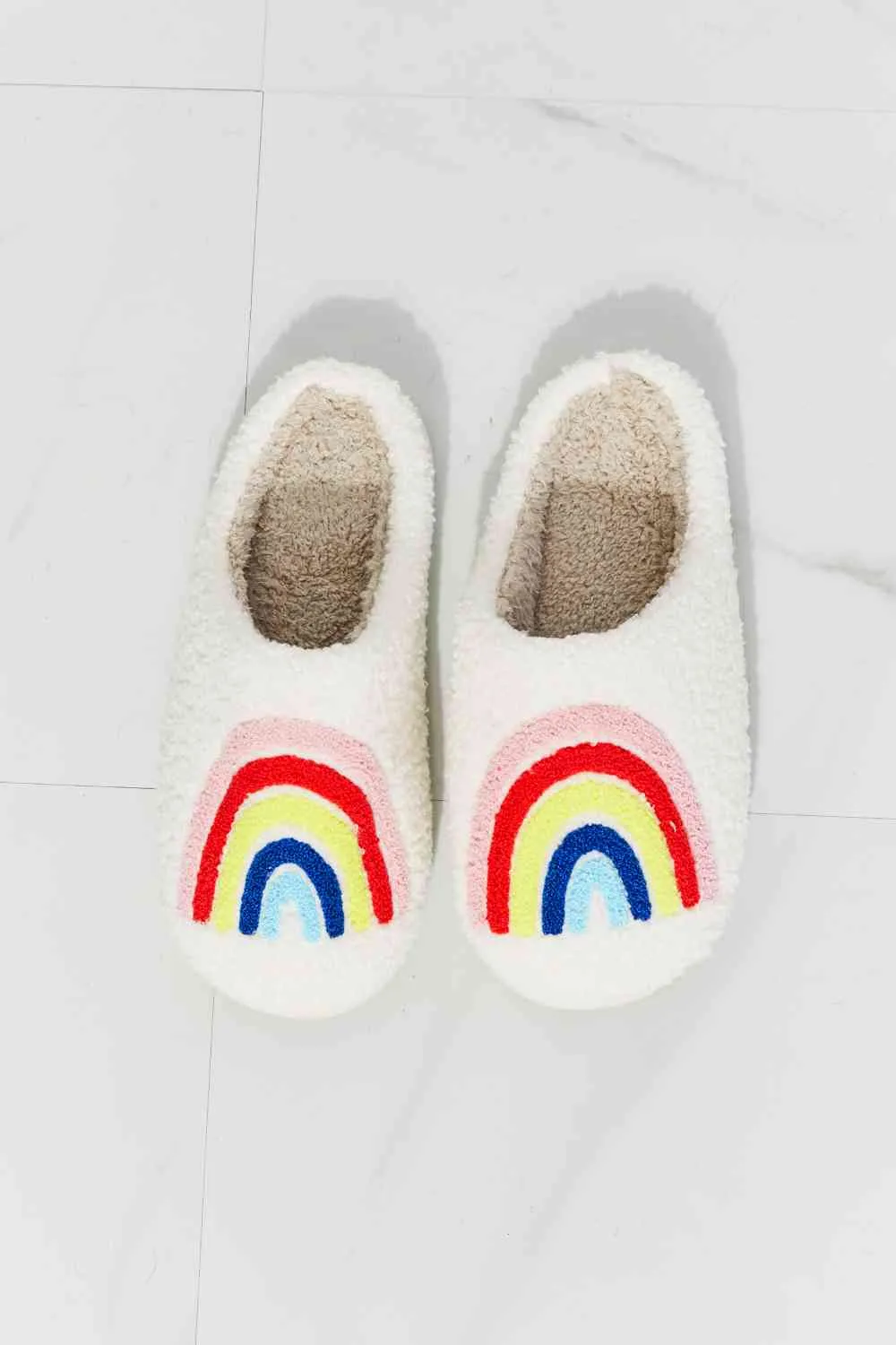 Rainbow Plush Slipper