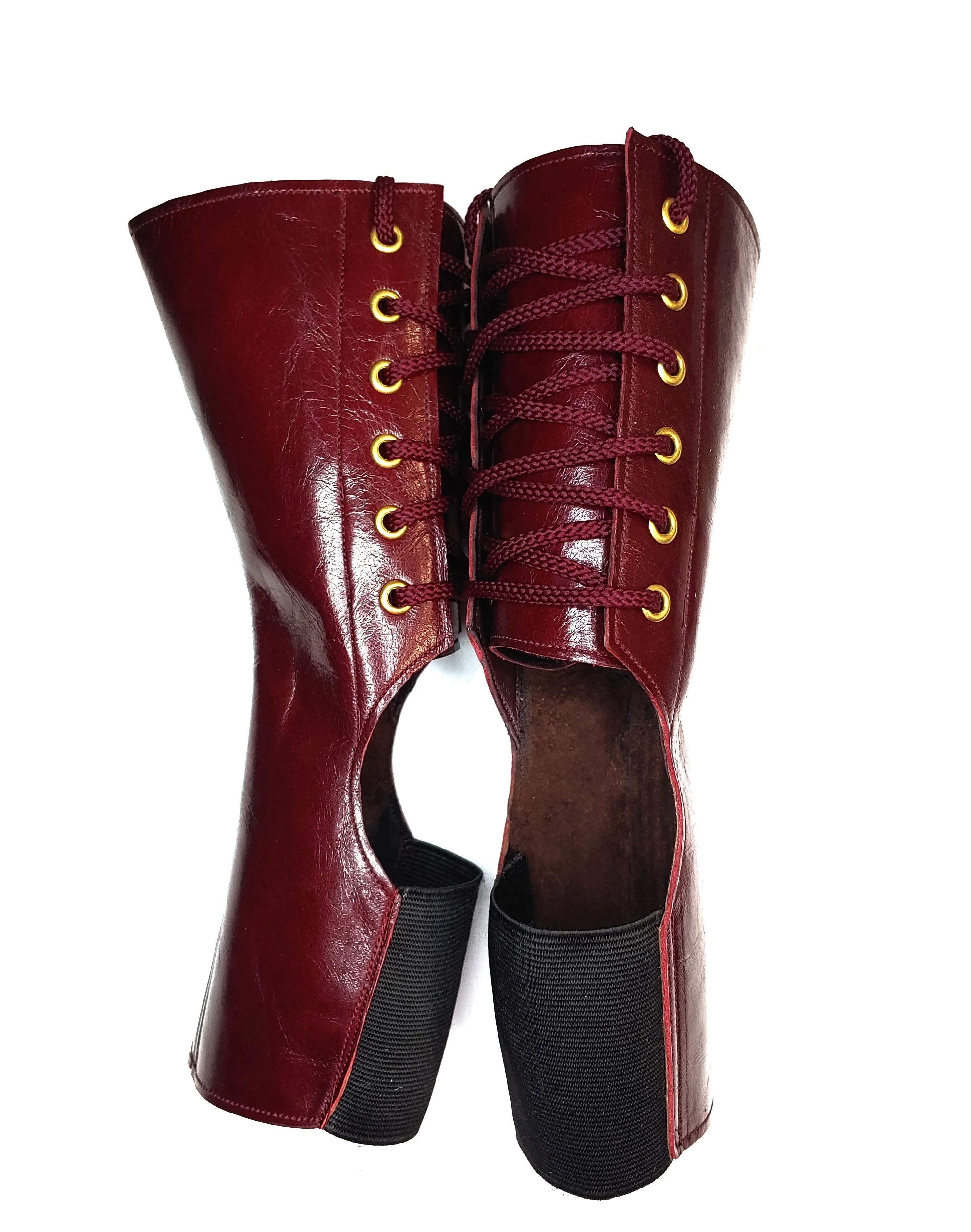 READY MADE Burgundy Aerial Boots SIZE 2