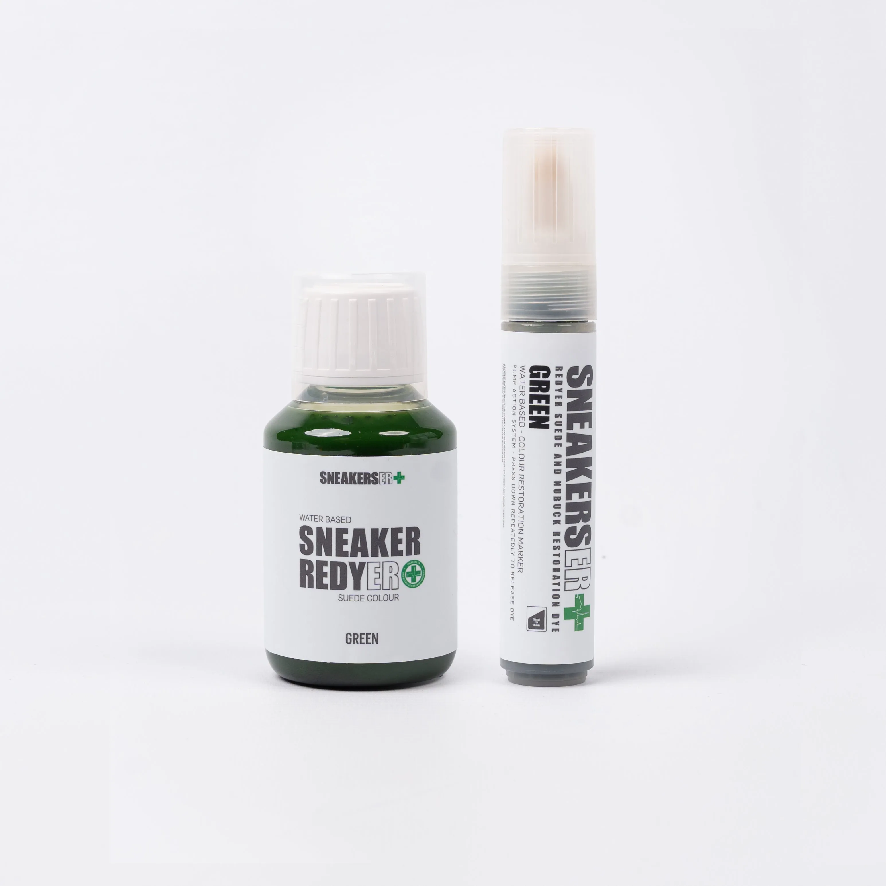 REDYER SUEDE AND NUBUCK RESTORATION DYE MARKER PEN & REFILL BOTTLE: GREEN