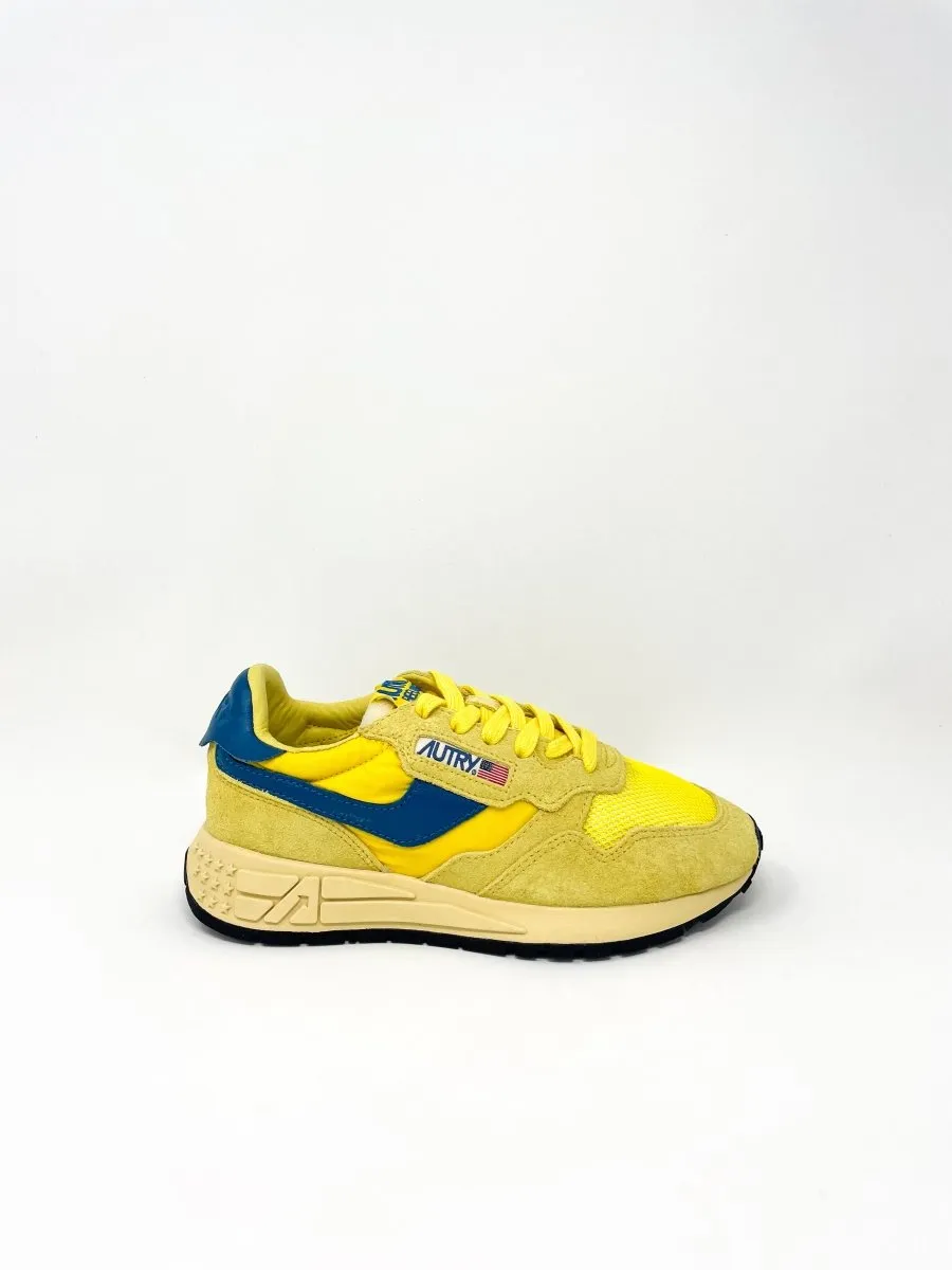 Reelwind Low Sneakers in Nylon Suede in Yellow/Corsair