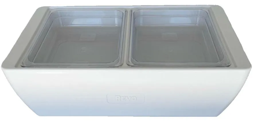 REVO HALF Food Pan Set | Two 1/2 Size Polycarbonate 2.5" deep