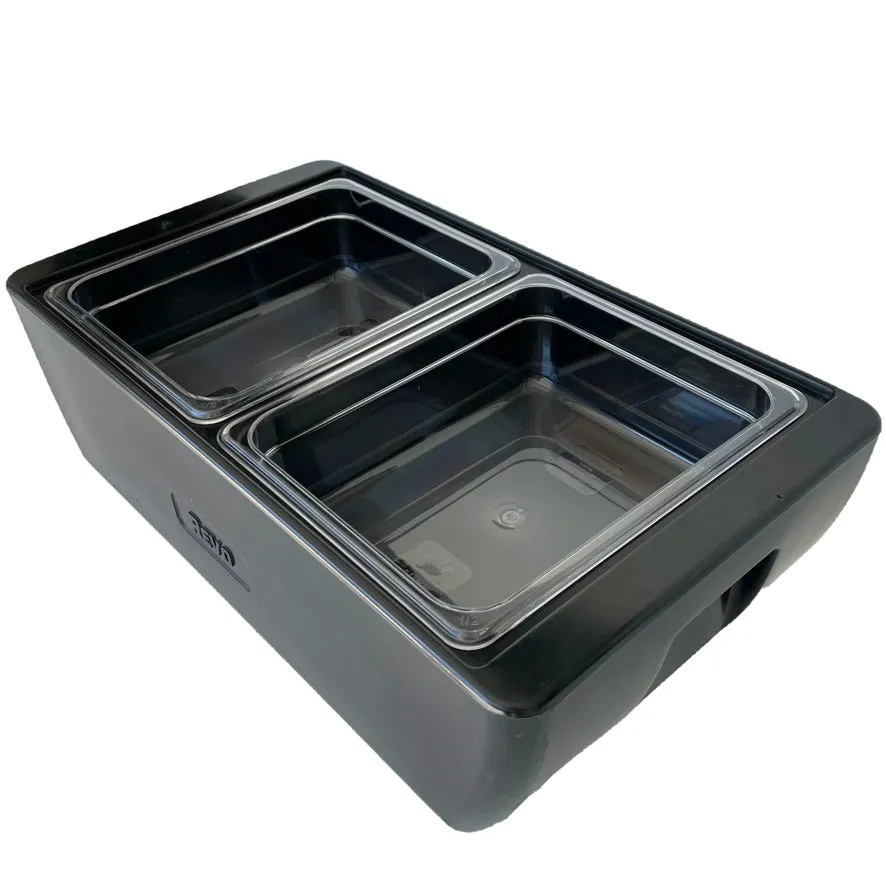 REVO HALF Food Pan Set | Two 1/2 Size Polycarbonate 4" deep