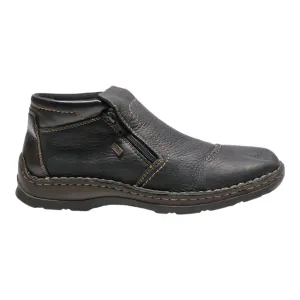 RIEKER Chukka Boots Black Leather Mens UK 9