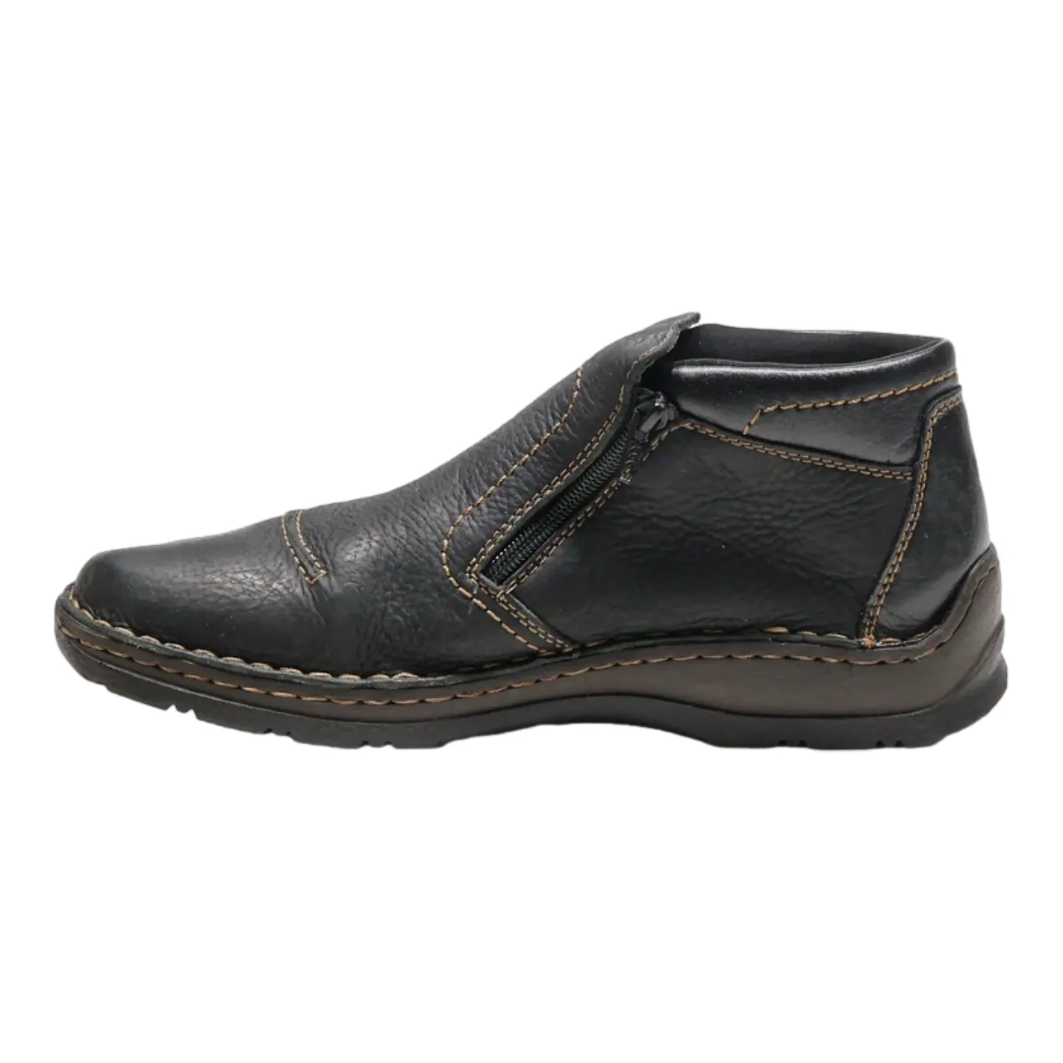 RIEKER Chukka Boots Black Leather Mens UK 9