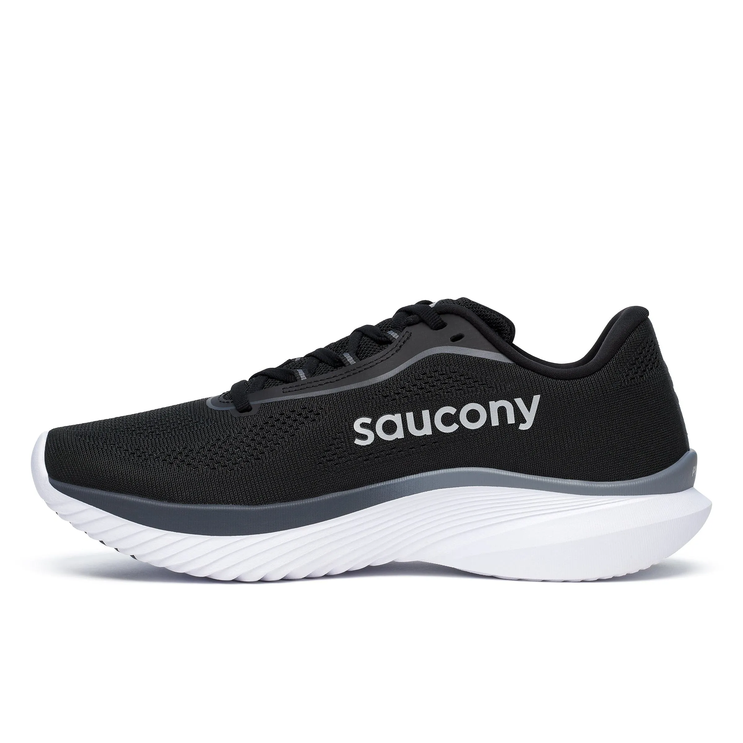 Saucony Kinvara 15 Men's Running Shoes Black/White AW24