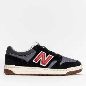 Scarpe Uomo NEW BALANCE Sneakers 480 in Suede e Mesh colore Black e Red