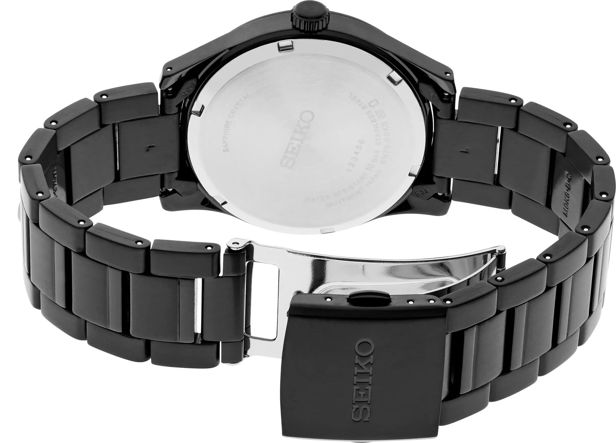 Seiko Essentials Sport Black Ion Plated Watch SUR515