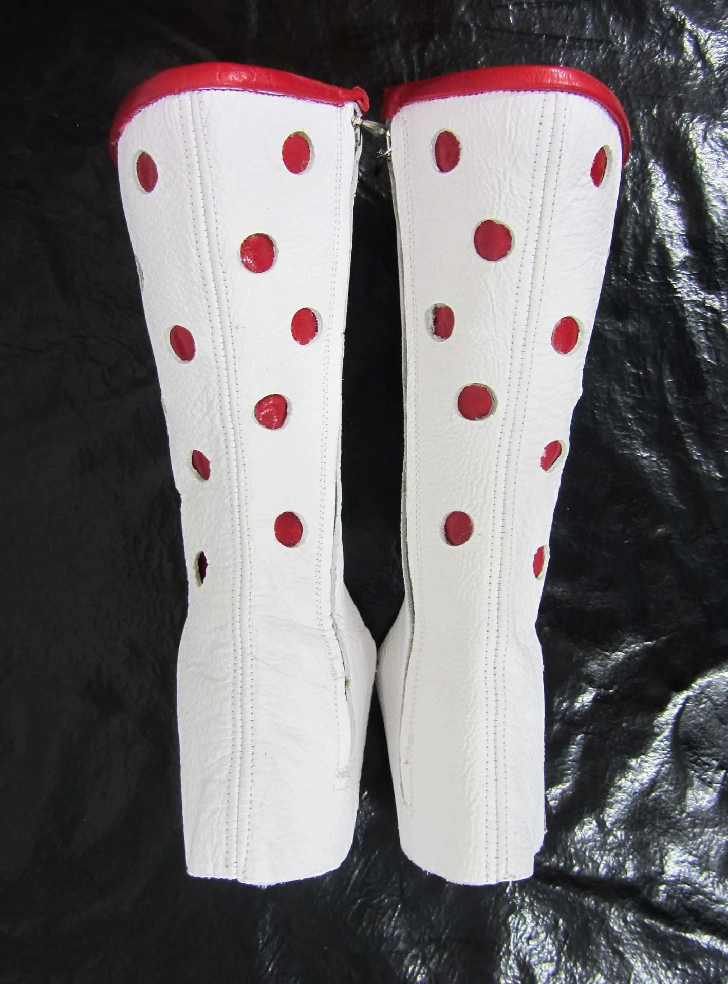 SHORT Polkadot Red & White AERIAL BOOTS Child/small Adult size