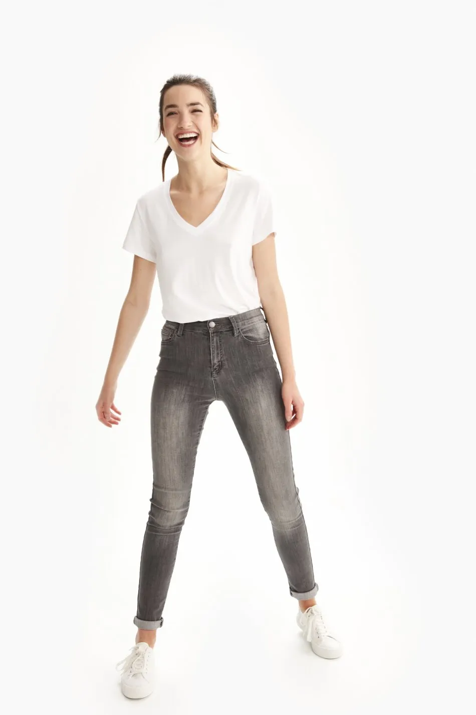 SKINNY LONG HIGH WAIST JEANS