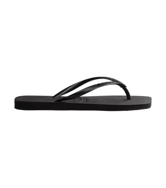 Slim Square Flip Flops Black