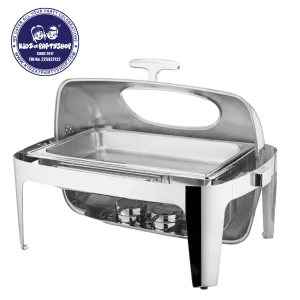 Stainless Steel Rectangular Roll-Top Buffet Chafing Dish, 8.5lts Rental