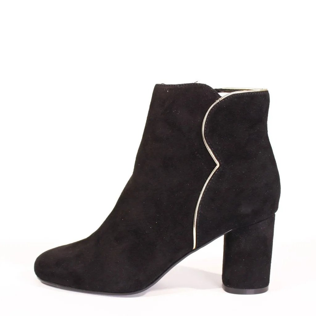 Tatiana Scallop Suede Booties