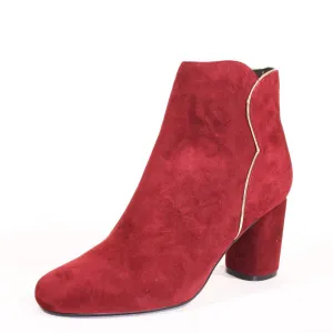 Tatiana Scallop Suede Booties