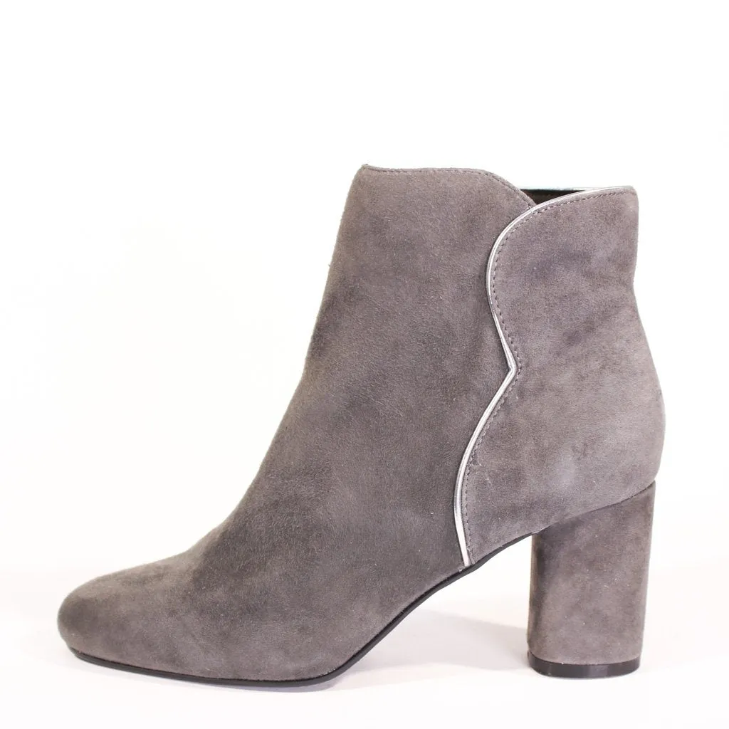 Tatiana Scallop Suede Booties