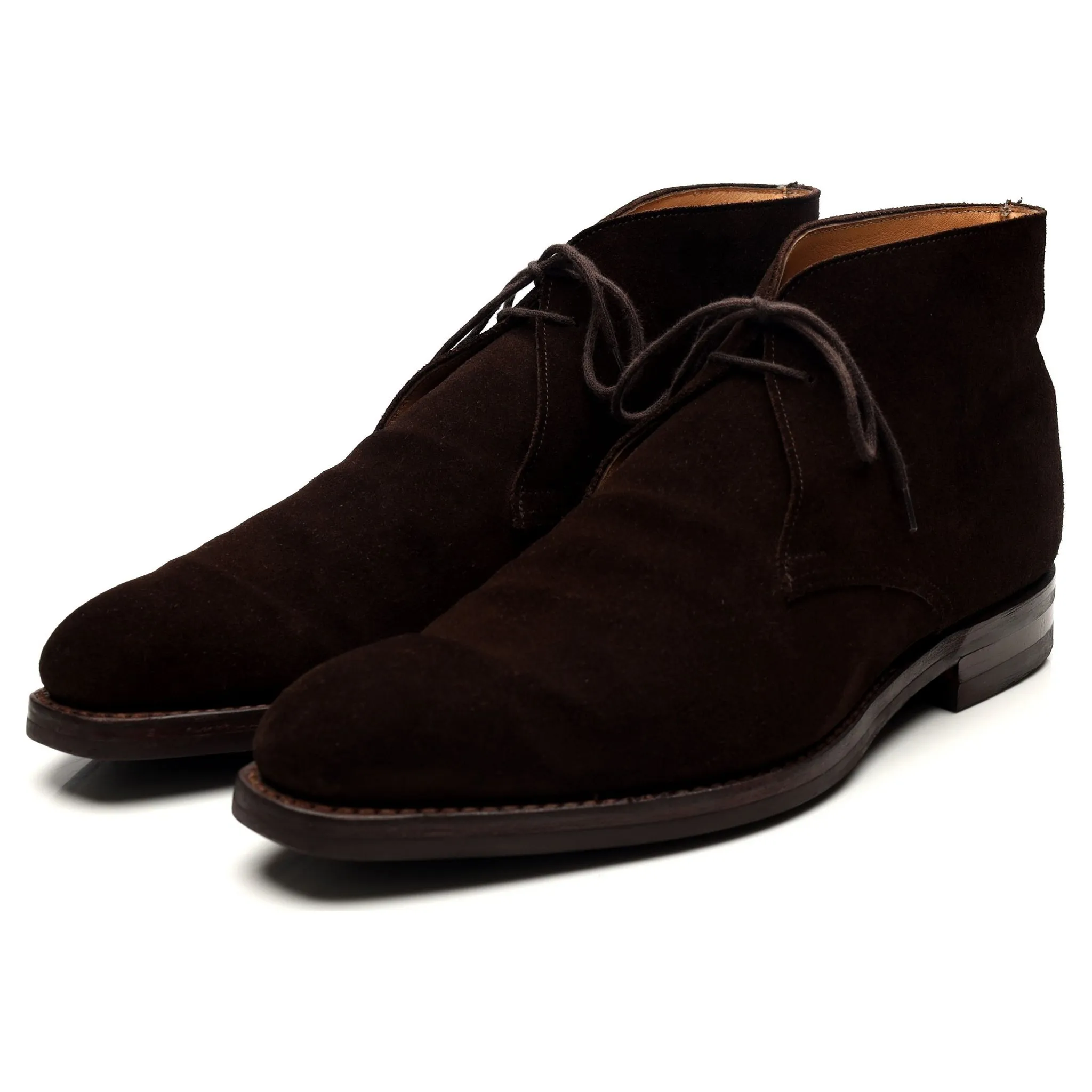 'Tetbury' Dark Brown Suede Chukka Boots UK 9 E