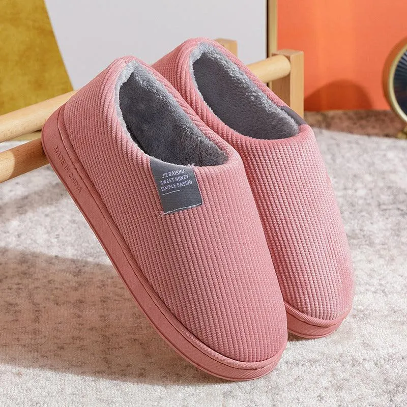 Thick Bottom And Warm Keeping Home Non-slip Cotton Slippers