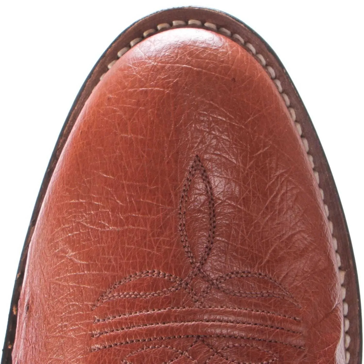 Tony Lama Mens Cognac Smooth Quill Ostrich Boots Style O6081