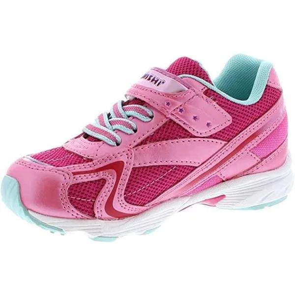 Tsukihoshi GLITZ Hot Pink Mint Girls Running Shoes (Machine Washable)