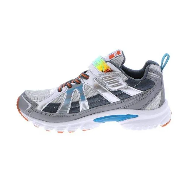 Tsukihoshi Storm Boys Running Shoes - Silver Gray | Lightweight, Machine Washable Sneakers for Kids & Toddlers