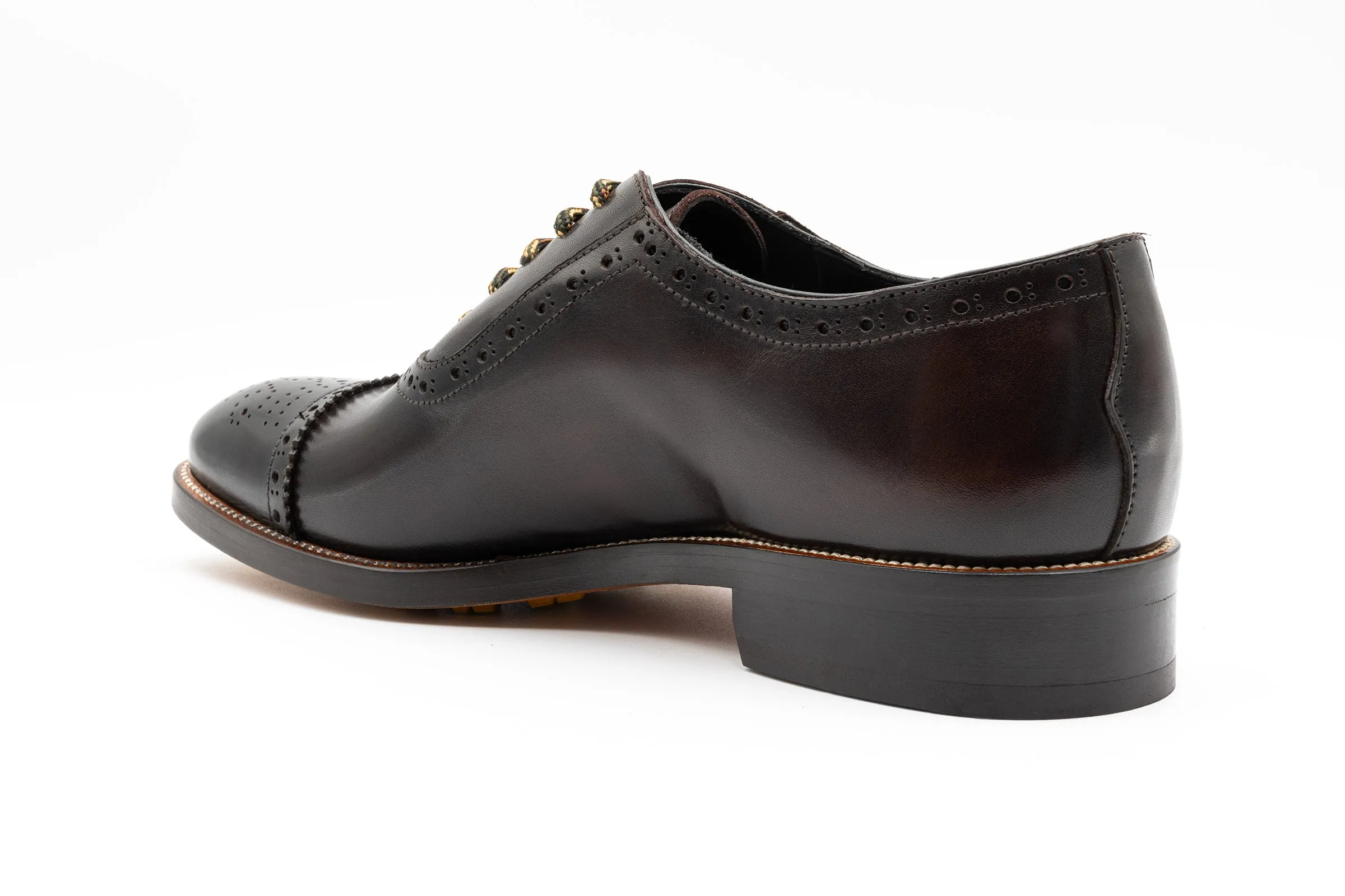 Tuscan Italian Calf Leather Cap Toe - Espresso