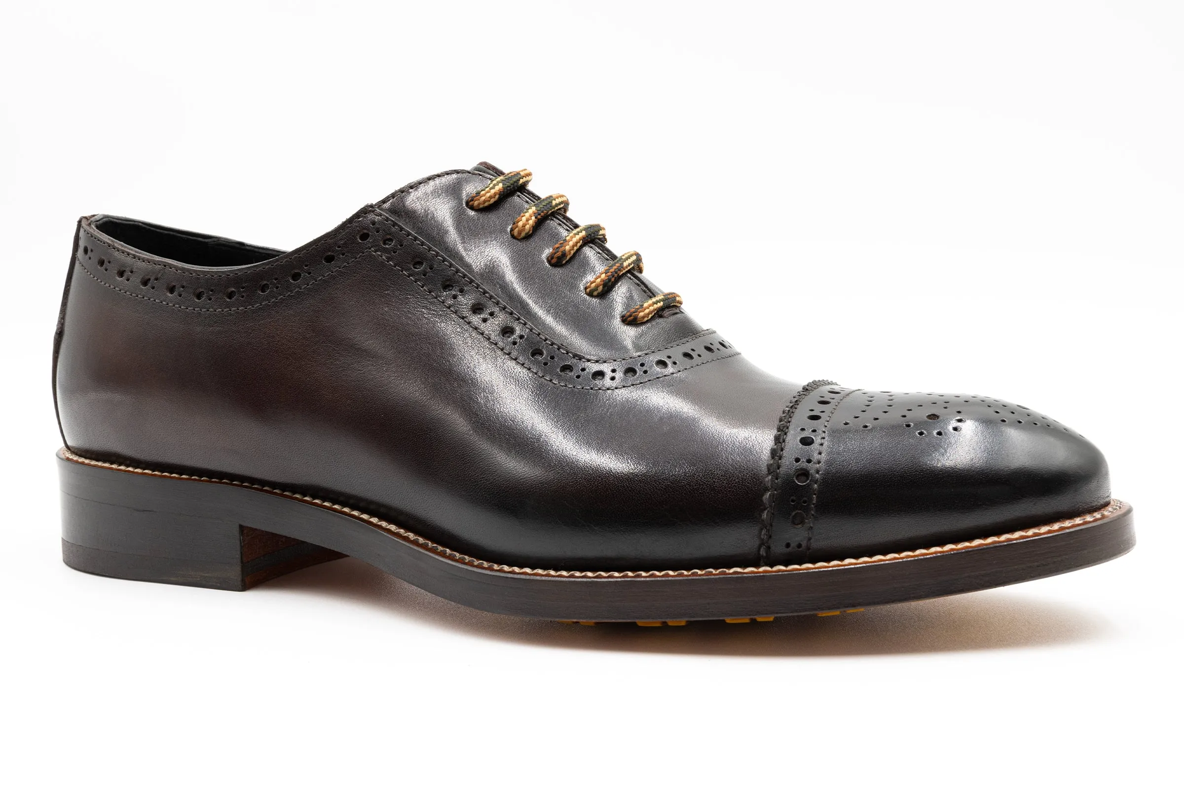 Tuscan Italian Calf Leather Cap Toe - Espresso