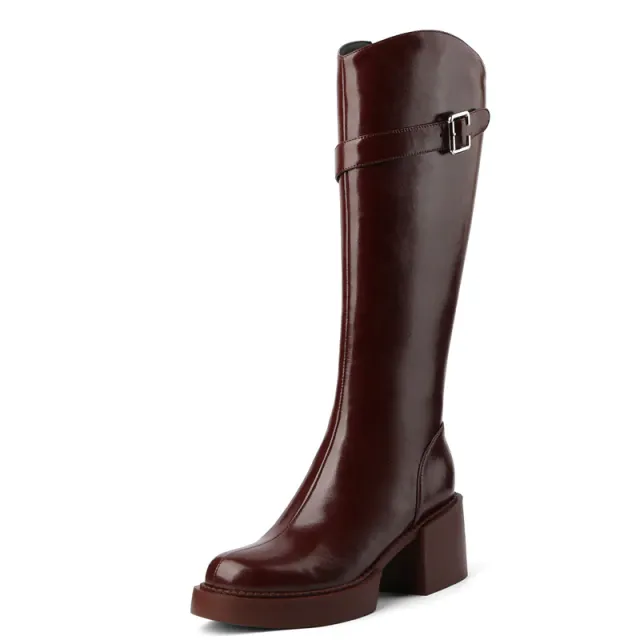 USS Shoes Barbas Women's Leather Knee High Boots