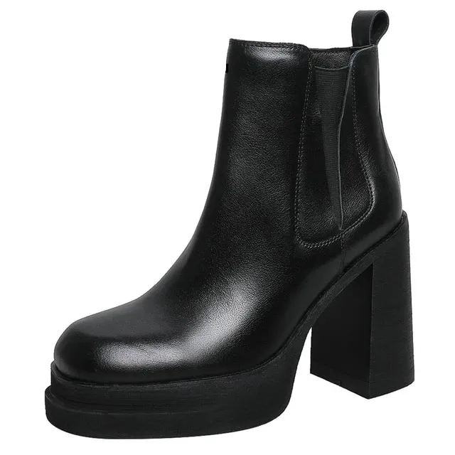 USS Shoes Cony Women's Square Toe Platform Boots