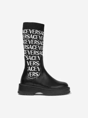 Versace Girls High Sock Boots