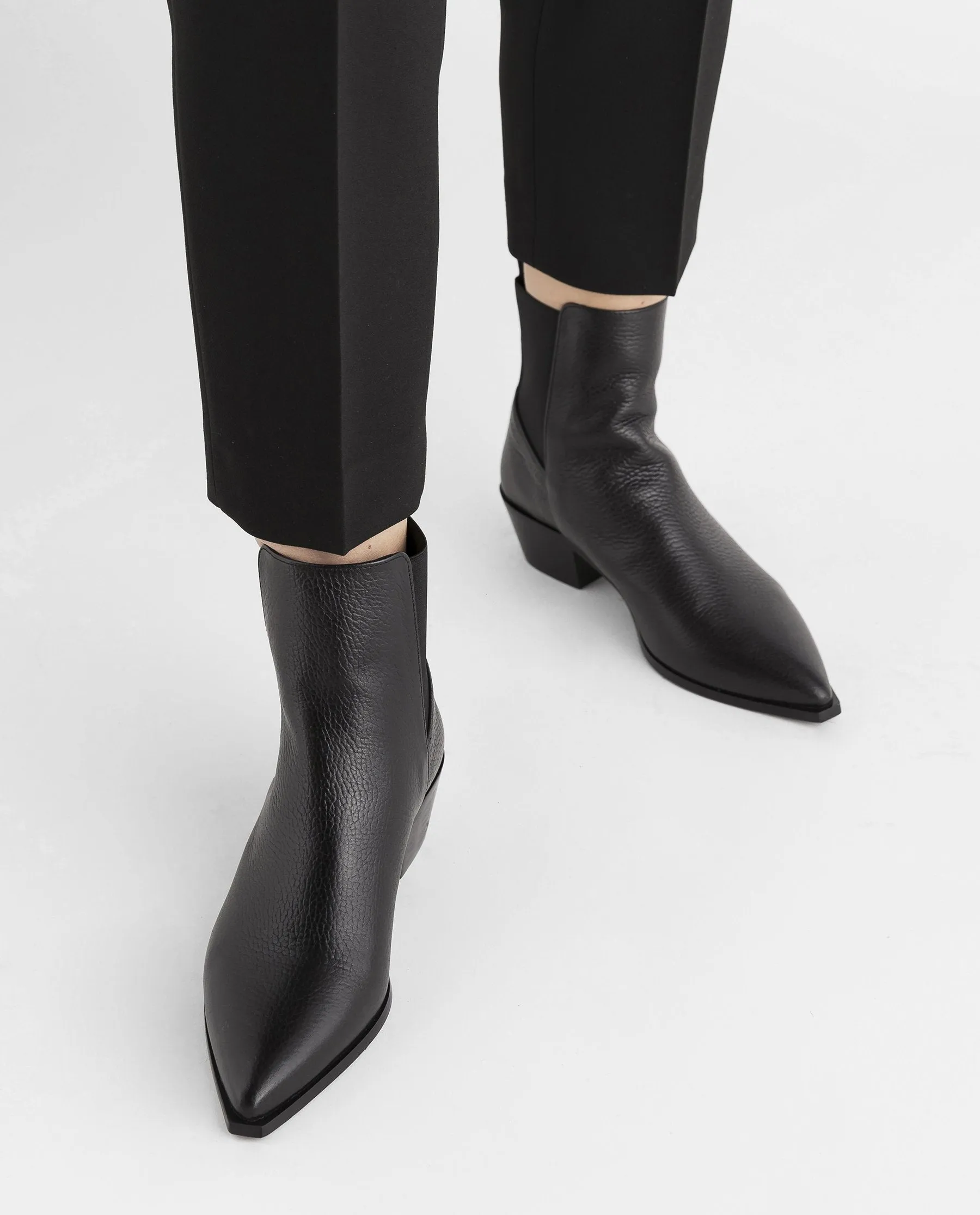 Willow Leather Black Boots