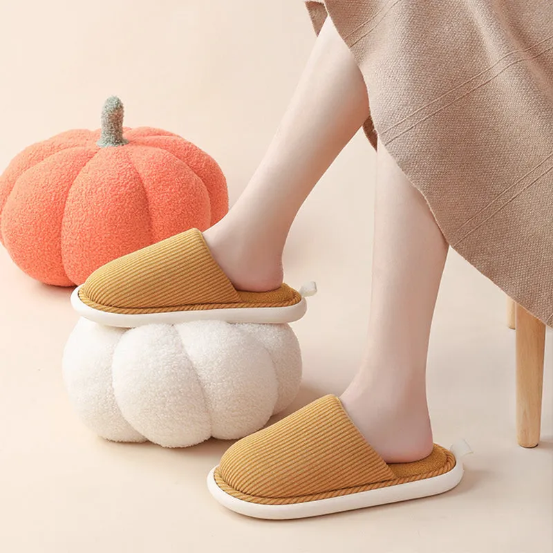 Winter House Slippers Eva Sole Anti-slip Soft Furry Plush Slippers Women's Footwear Floor Shoes